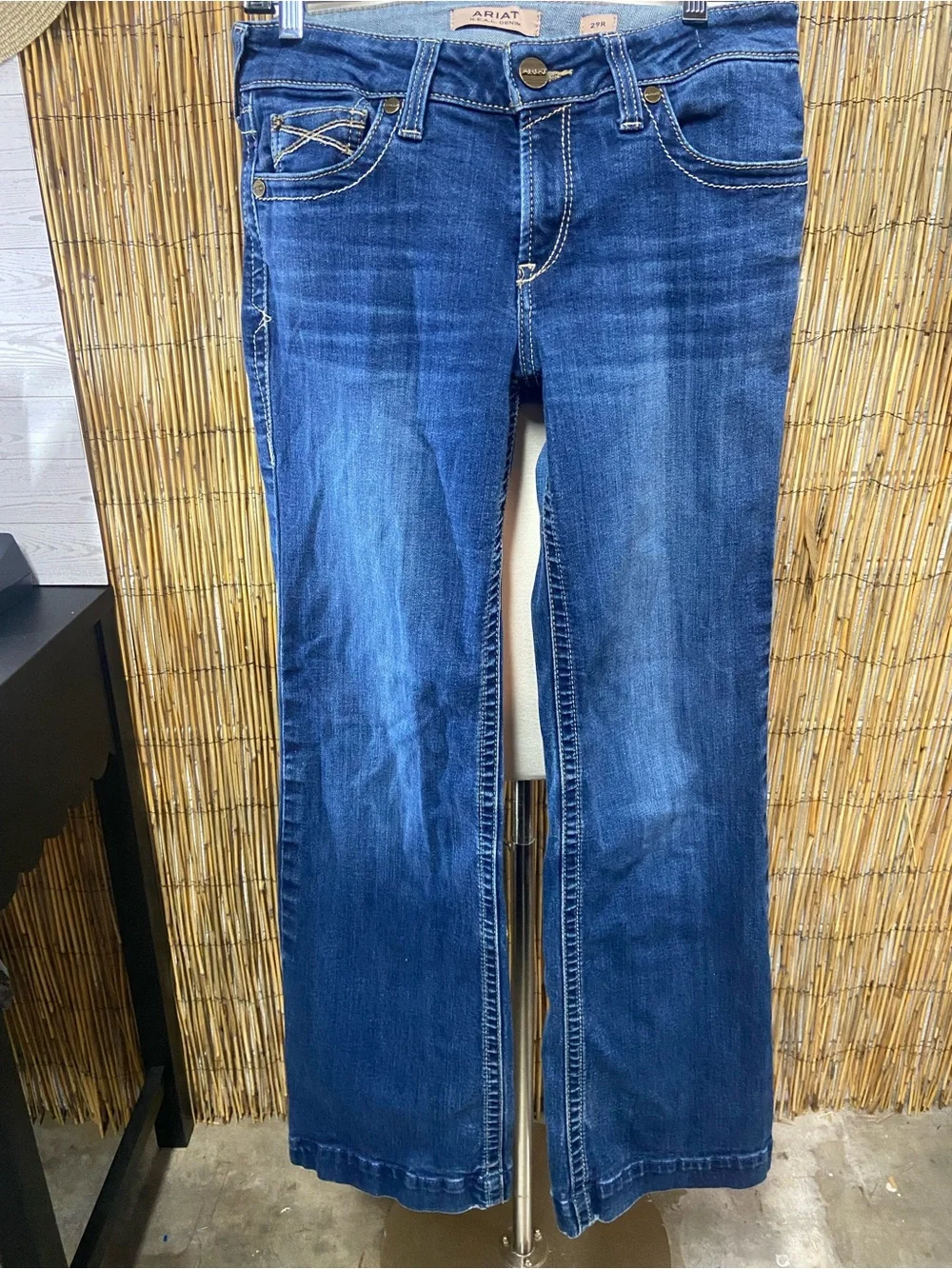 Ariat Mid Rise Trouser Jeans Women’s Size 29R Bootcut Western Denim Blue - Picture 2 of 16